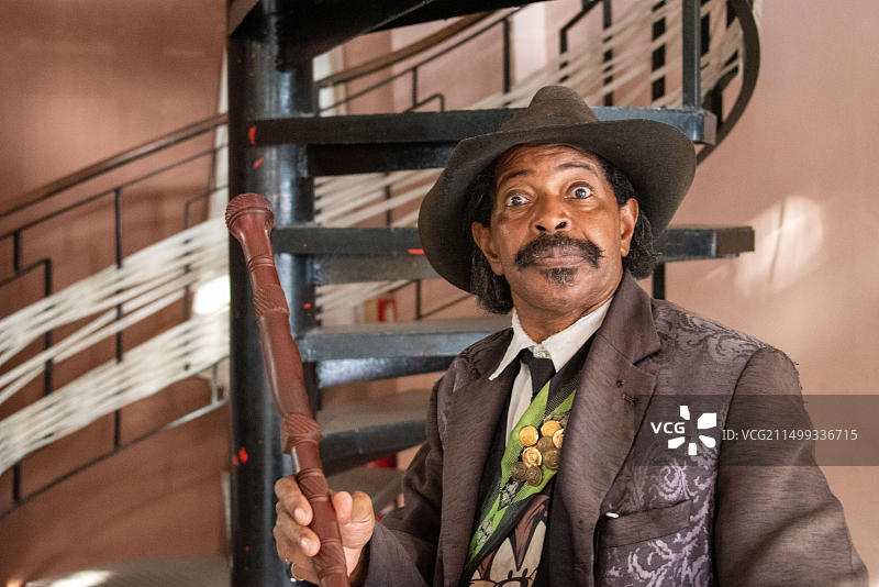 古巴圣地亚哥的本尼·莫雷模仿者图片素材