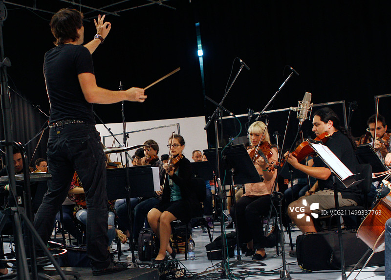 马略卡岛录音棚交响乐团演出图片素材
