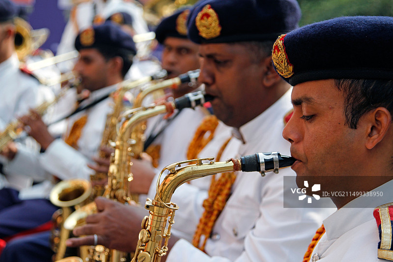 铜管乐队表演图片素材