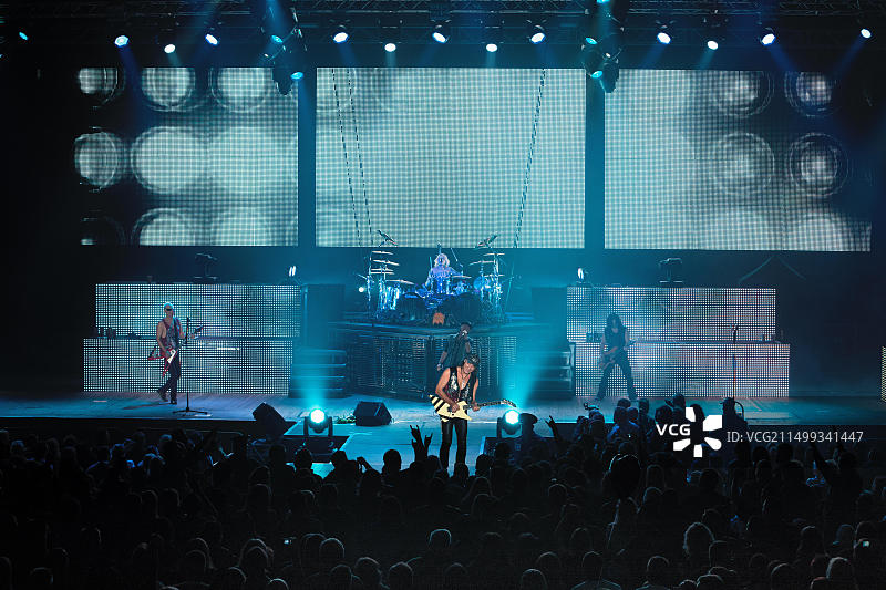 乌克兰第聂伯罗彼得罗夫斯克，2012年10月31日：蝎子乐队图片素材