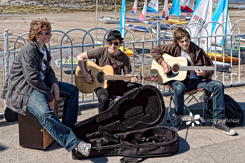 在北贝里克街头表演图片素材