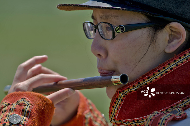 第41军团的音乐家在加拿大安大略省尼亚加拉湖滨小镇的乔治堡国家历史遗址演出图片素材