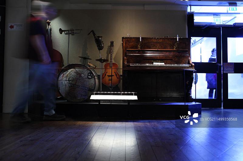 斯德哥尔摩的冬季城市风光，博物馆历史收藏和音乐图片素材