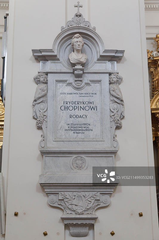 华沙肖邦圣十字教堂，波兰图片素材