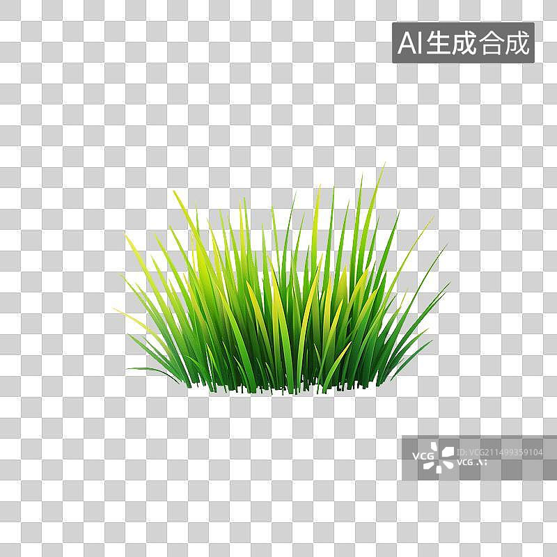 【AI数字艺术】3D小草丛图片素材