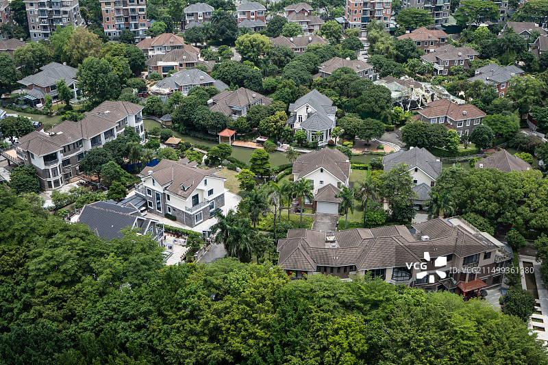 福州融侨水乡别墅区住宅图片素材