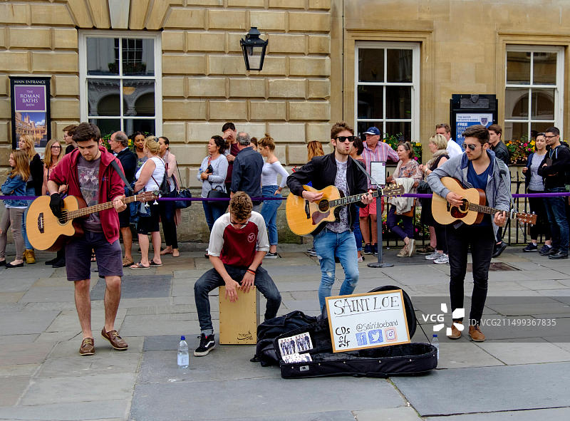 英国萨默塞特郡巴斯古城风光图片素材