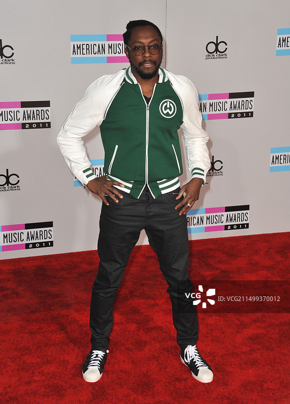 黑眼豆豆乐队的Will.I.Am在2011年全美音乐奖颁奖典礼上图片素材