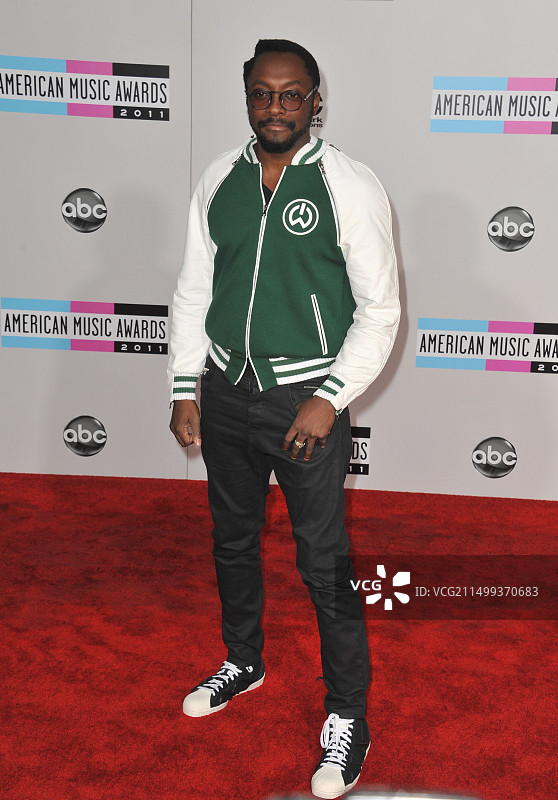 黑眼豆豆乐队的Will.I.Am在2011年全美音乐奖颁奖典礼上图片素材