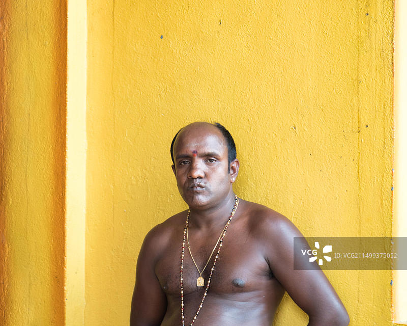 丹布勒康提路，斯里穆图马里安曼神庙，斯里兰卡科维尔入口音乐家休息图片素材