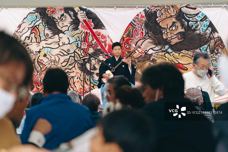 文化日活动中表演的传统音乐家图片素材