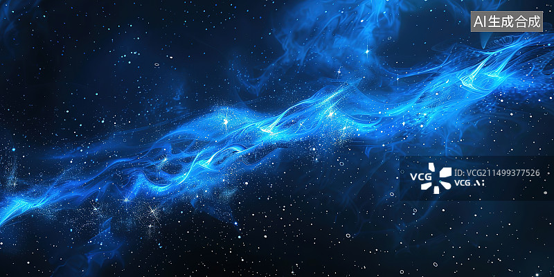【AI数字艺术】夜空中星星的低角度观察图片素材