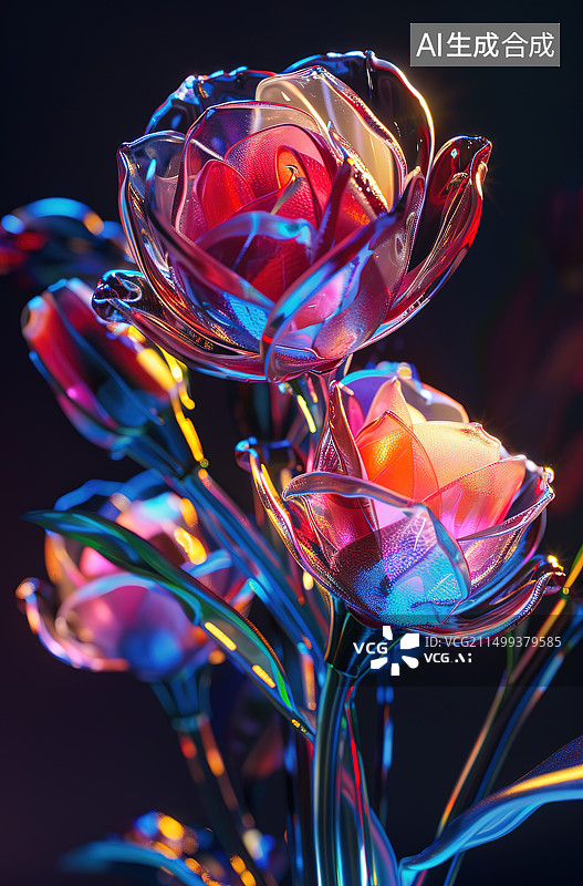 【AI数字艺术】黑色背景下照明设备的特写镜头图片素材