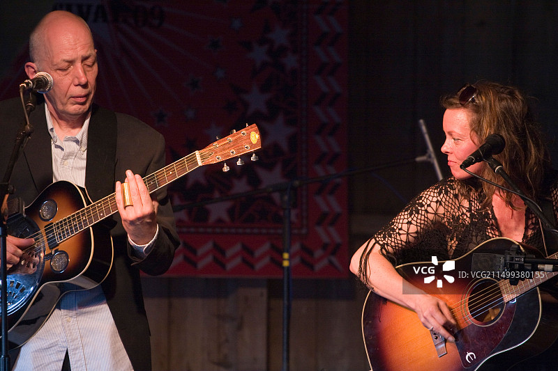 2009年Maverick音乐节上的另类乡村音乐人瑞秋·哈林顿图片素材