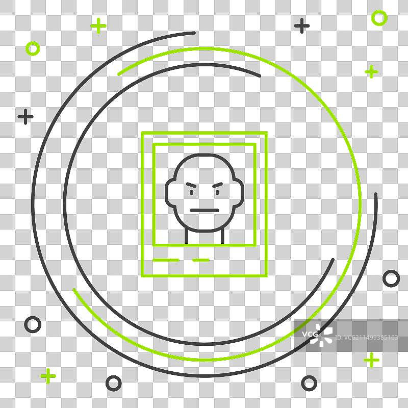 白色背景上的通缉海报线条图标图片素材
