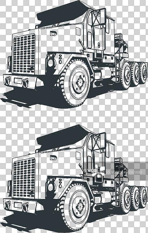 重型设备运输车图片素材