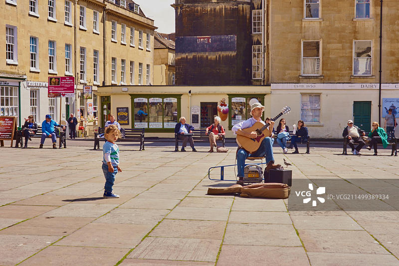 英国萨默塞特郡巴斯街景图片素材