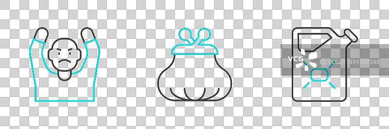 线条燃料罐小偷投降图片素材