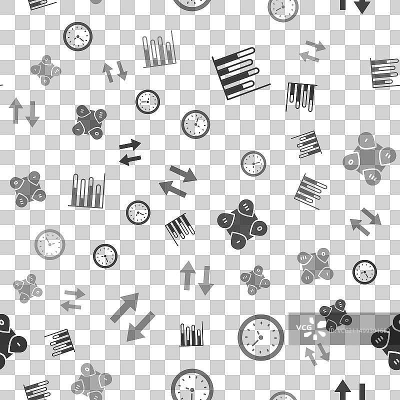 饼图信息图与时钟素材图片素材