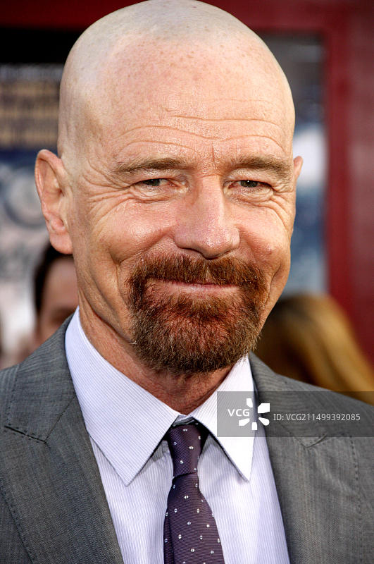 好莱坞，加利福尼亚州 - 2012年6月8日：布莱恩·克兰斯顿在洛杉矶《摇滚年代》首映式上图片素材