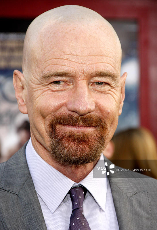 好莱坞，加利福尼亚州 - 2012年6月8日：布莱恩·克兰斯顿在洛杉矶《摇滚年代》首映式上图片素材