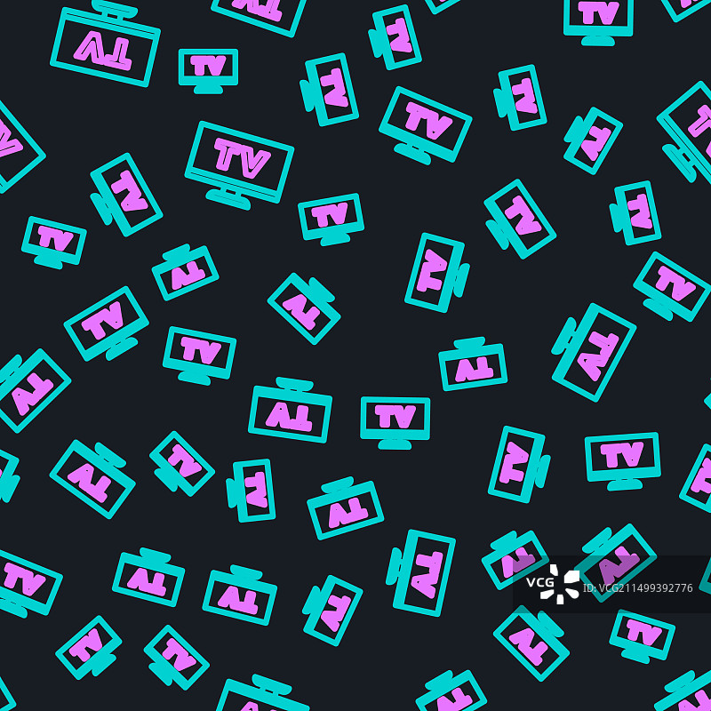 智能电视图标无缝图案图片素材