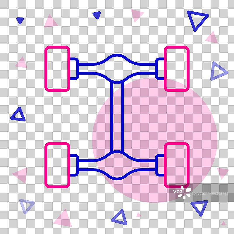 线条汽车底盘图标图片素材