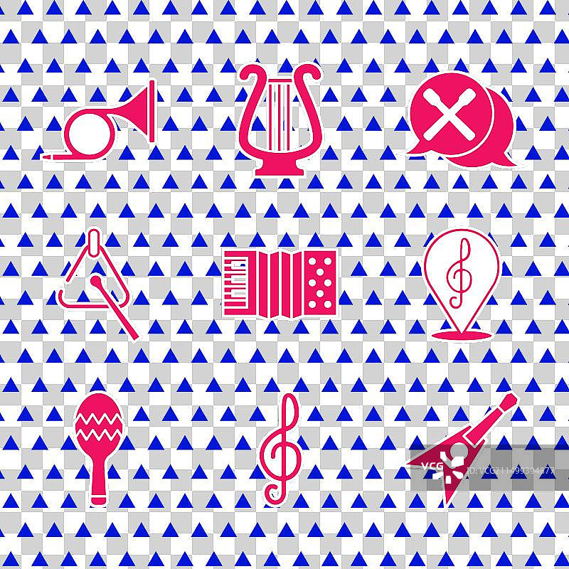 高音谱号电贝司手风琴图片素材