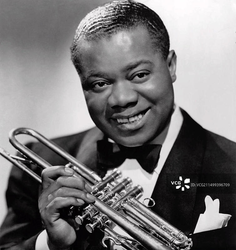 路易斯·阿姆斯特朗（1901-1971）约1940年宣传照图片素材