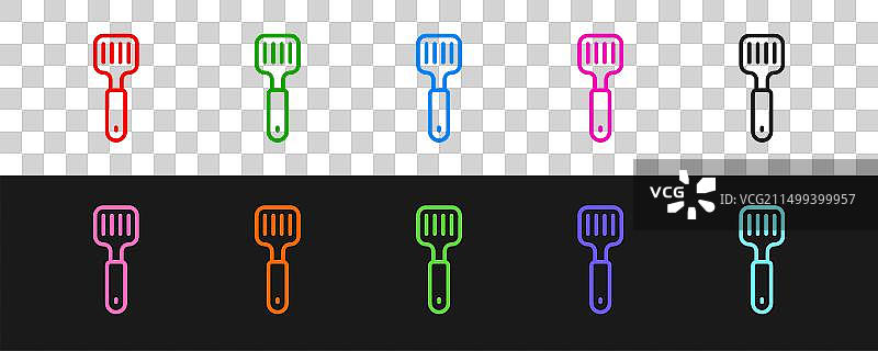 黑白背景上的线条铲子图标图片素材