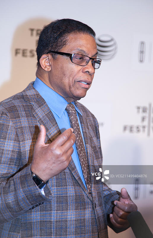 2014翠贝卡电影节：爵士音乐家 Herbie Hancock图片素材