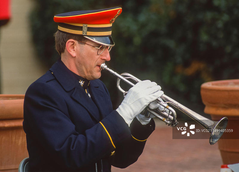 美国弗吉尼亚州阿灵顿美国陆军铜管五重奏在五角大楼图片素材