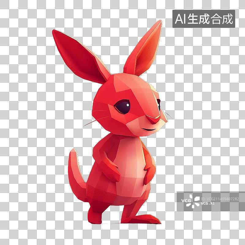 【AI数字艺术】卡通三维动物 兔子图片素材