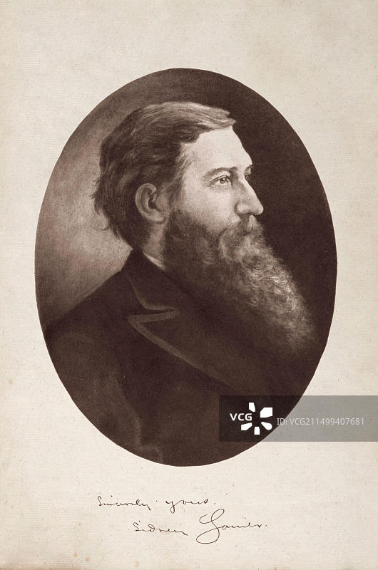 西德尼·克洛普顿·兰尼尔雕刻。西德尼·克洛普顿·兰尼尔（1842-1881）是美国音乐家、诗人和作家。他曾在美利坚联盟国服役图片素材