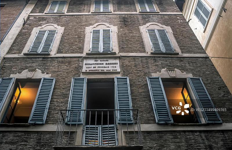 意大利马尔凯大区佩萨罗：焦阿基诺·罗西尼故居图片素材