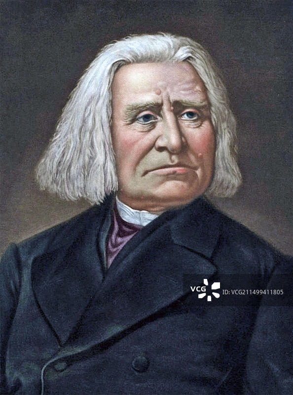 弗朗茨·李斯特（1811-1886）匈牙利作曲家图片素材