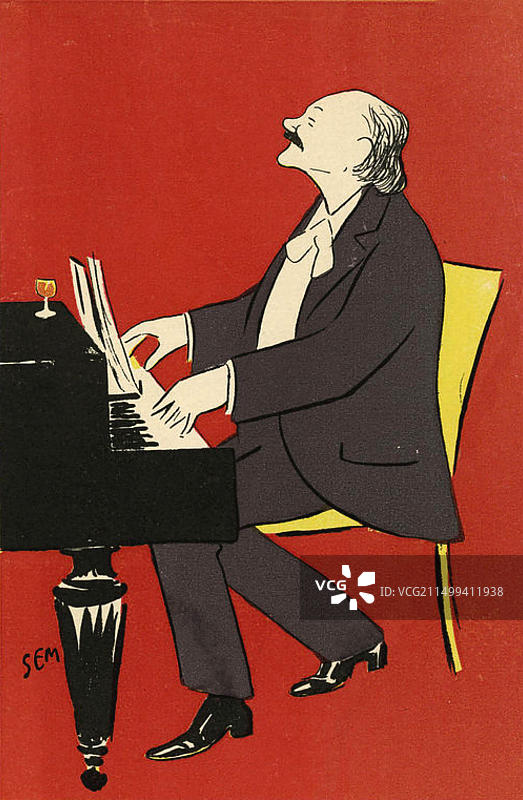 儒勒·马斯内（1842-1912）法国浪漫主义作曲家图片素材