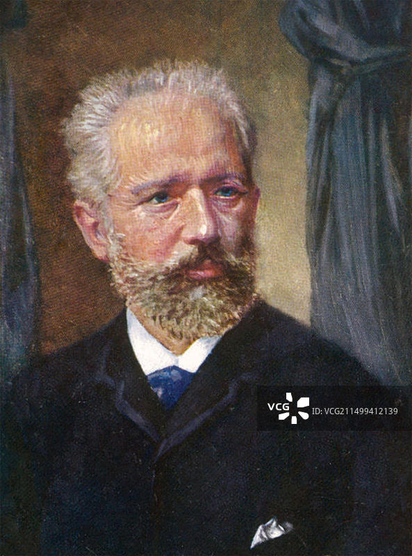 彼得·伊里奇·柴可夫斯基（1840-1893）俄国浪漫主义作曲家，约1885年图片素材