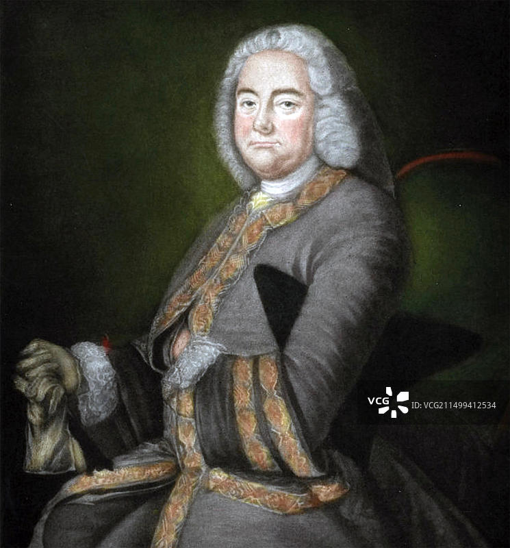 格奥尔格·弗里德里希· Handel (1685-1759) 德裔英国巴洛克作曲家图片素材