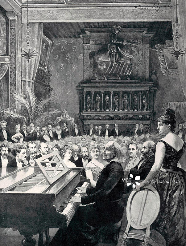 匈牙利作曲家李斯特演奏会图片素材