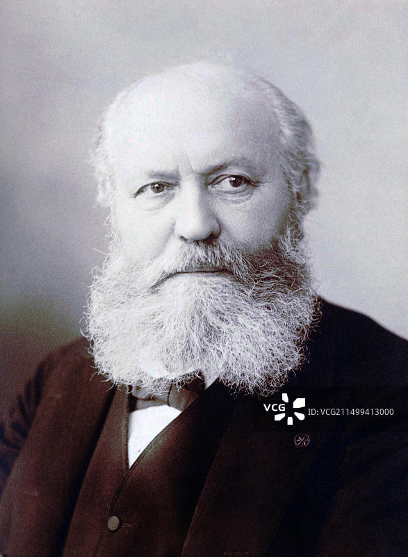 夏尔·古诺（1818-1893）：法国歌剧作曲家，1890年，摄影：纳达尔图片素材