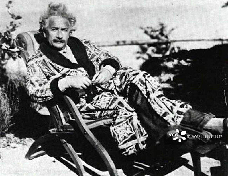 著名的德裔理论物理学家阿尔伯特·爱因斯坦图片素材