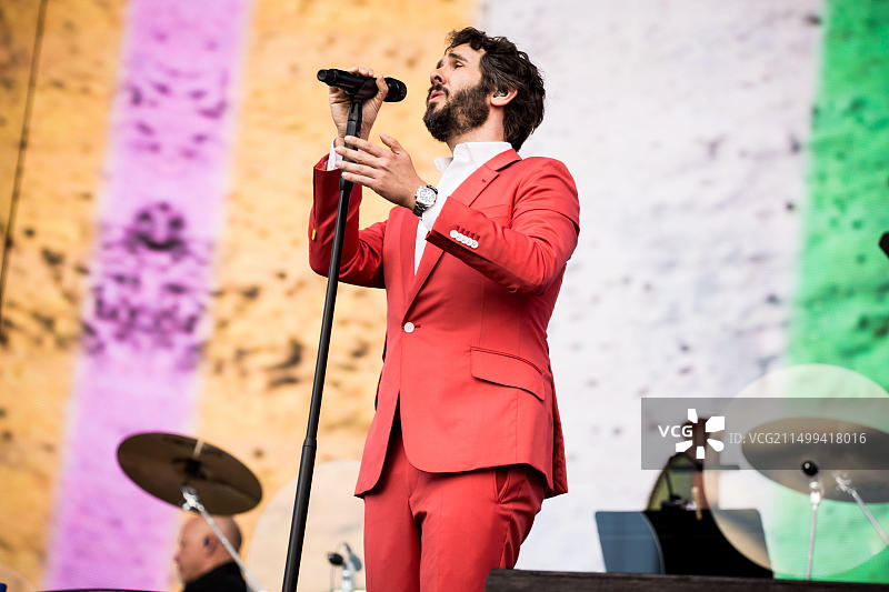 2019年7月5日，英国伦敦海德公园英国夏季音乐节：乔什·葛洛班现场表演图片素材