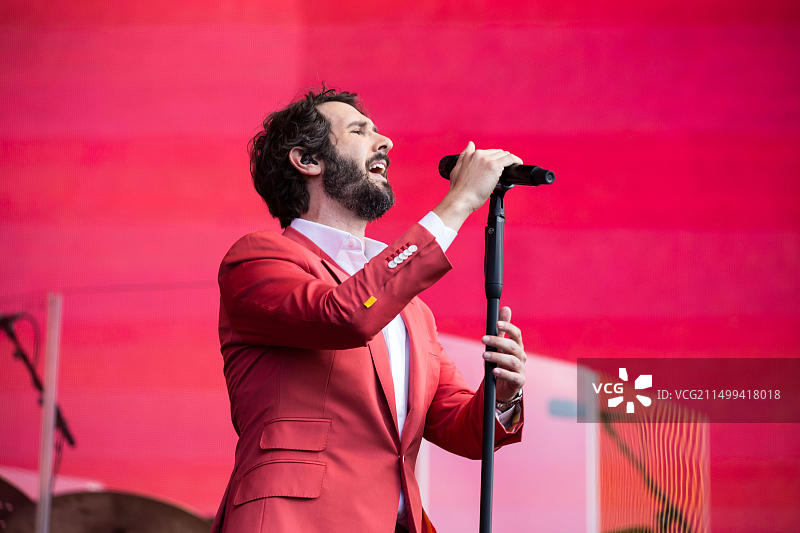 2019年7月5日，英国伦敦海德公园英国夏季音乐节：乔什·葛洛班现场表演图片素材