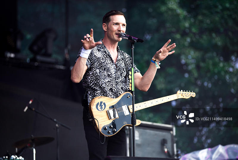 The Feeling乐队于2018年7月13日在海德公园英国夏季音乐节演出图片素材