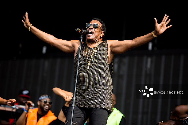 查理·威尔逊2018年7月14日在海德公园的巴克莱英国夏季音乐节上表演图片素材