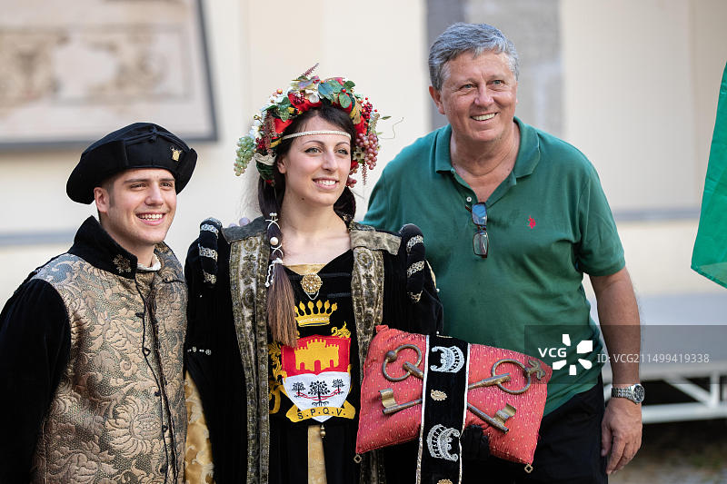 韦莱特里的旗手和音乐家图片素材