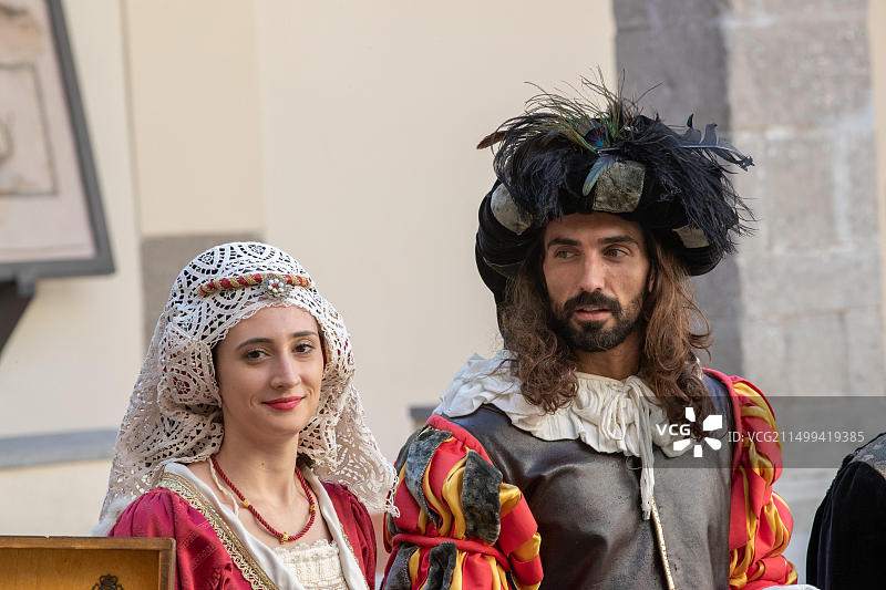 韦莱特里的旗手和音乐家图片素材