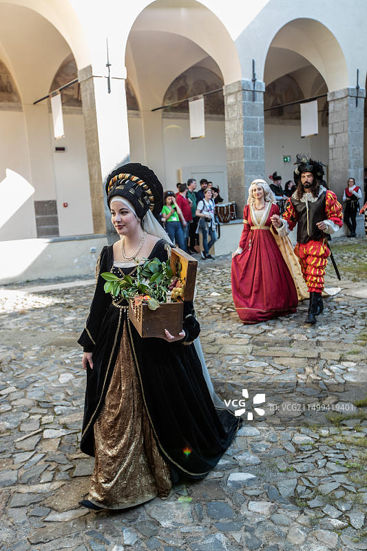 韦莱特里的旗手和音乐家图片素材