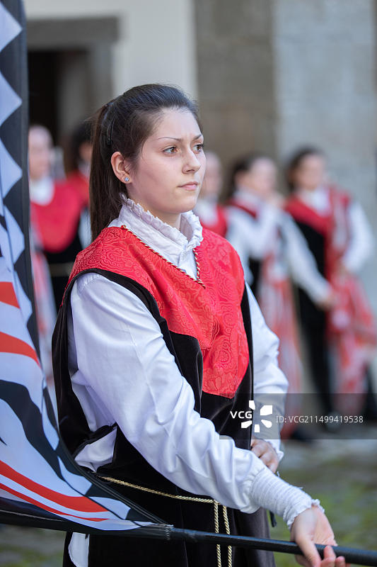 韦莱特里的旗手和音乐家图片素材